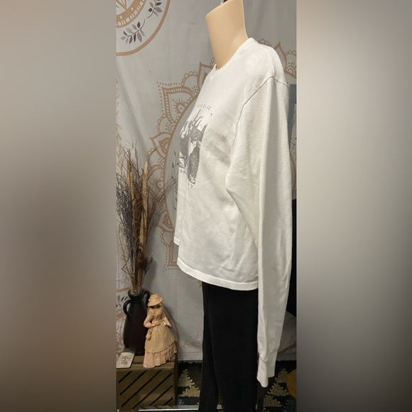 Vintage White John Galt Long Sleeve Crew Neck Pullover Sweatshirt Matthews Band - Picture 5 of 8